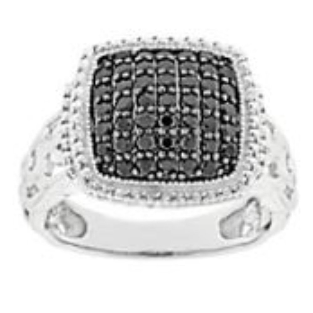 Sterling Cushion-Cut Gemstone Ring